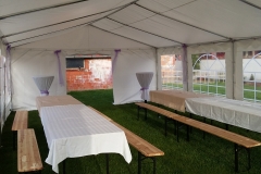 šator 5x10 unutrašnjost priprema